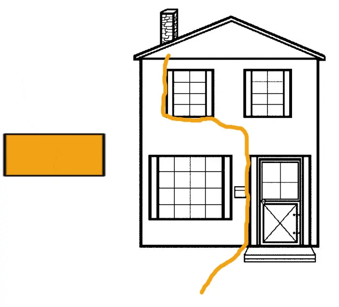 Infestation des termites d'une maison individuelle isolée